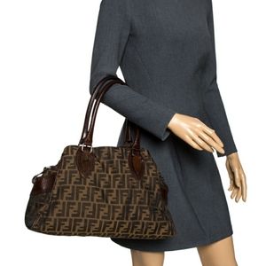 Authentic Fendi Zucca Bag de Jour Tobacco